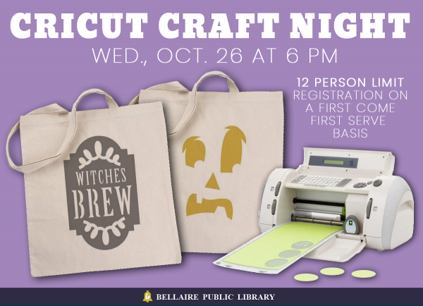 Cricut Craft Night - Make your own Halloween Canvas Tote
