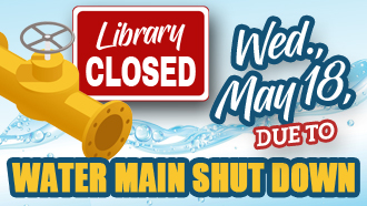 Library Closing at 3 pm on Wednesday, May 18th, 2022.