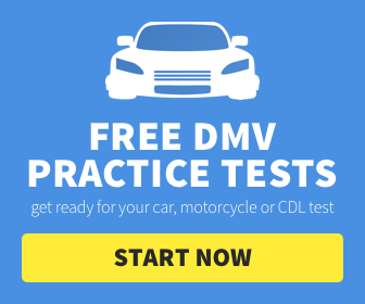 Free DMV Practice Test Graphic blue