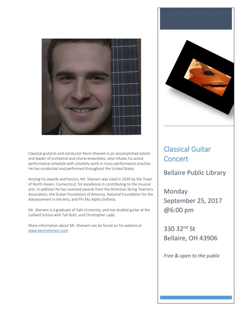 Kevin Sherwin Classical Guitar Flyer